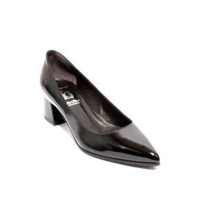 Italian Black Patent Leather Classic Pointy Heel Shoes